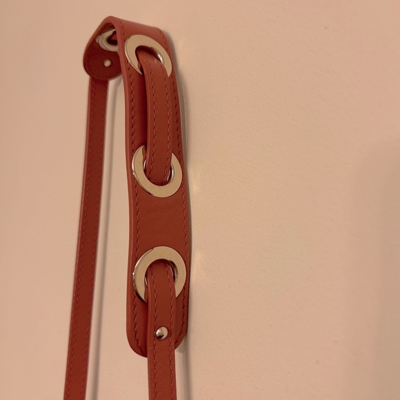 Jimmy Choo Burnt Orange Suede Rebel Crossbody Top Handle Box Bag Quiet Luxury - Picture 6 of 16